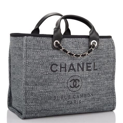 chanel canvas deauville|Chanel deauville tote for sale.